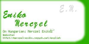 eniko merczel business card